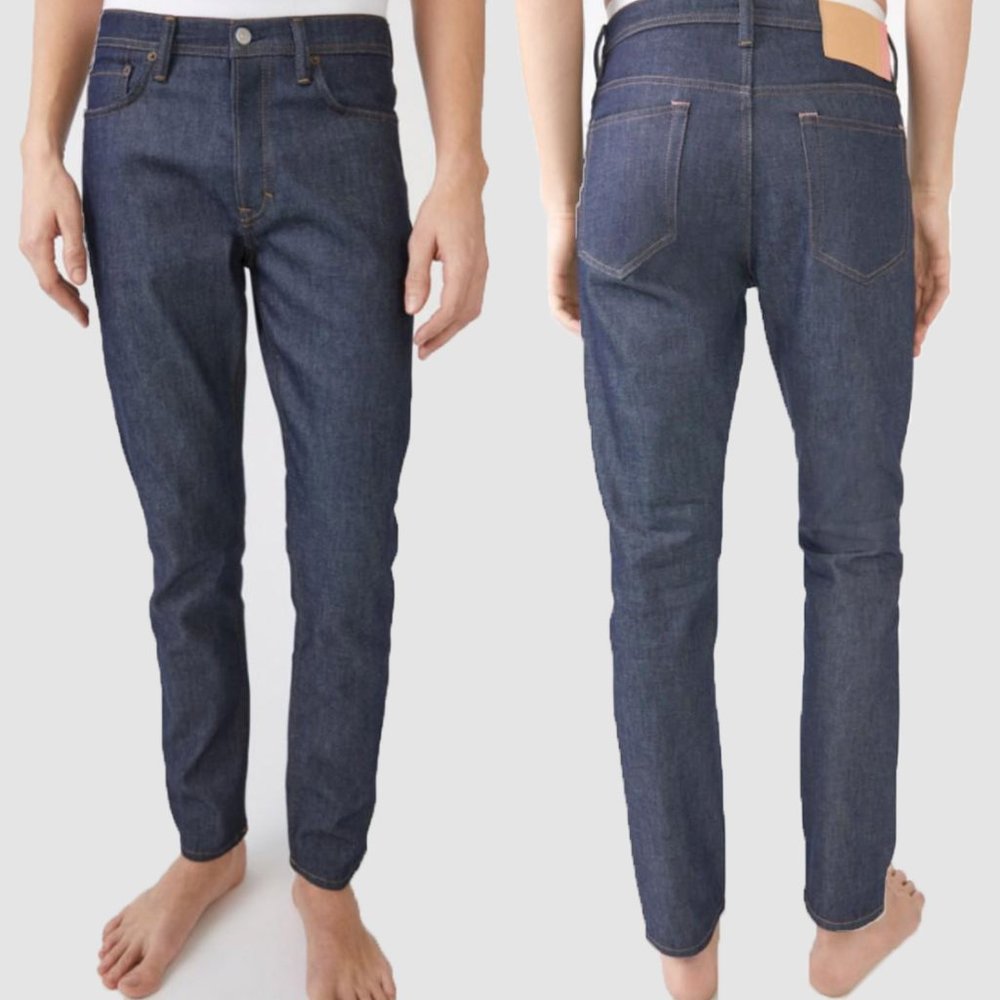 Acne Studios x Bla Konst River Indigo Button fly Jeans Sz 32W Made in Italy